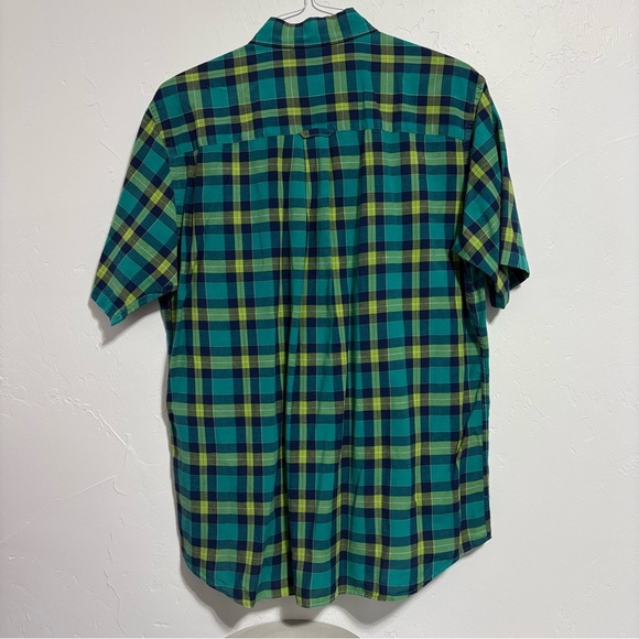 Pendleton Seaside Men's Plaid Large Short Sleeve Button Front Casual Shirt FLAW - Picture 3 of 10